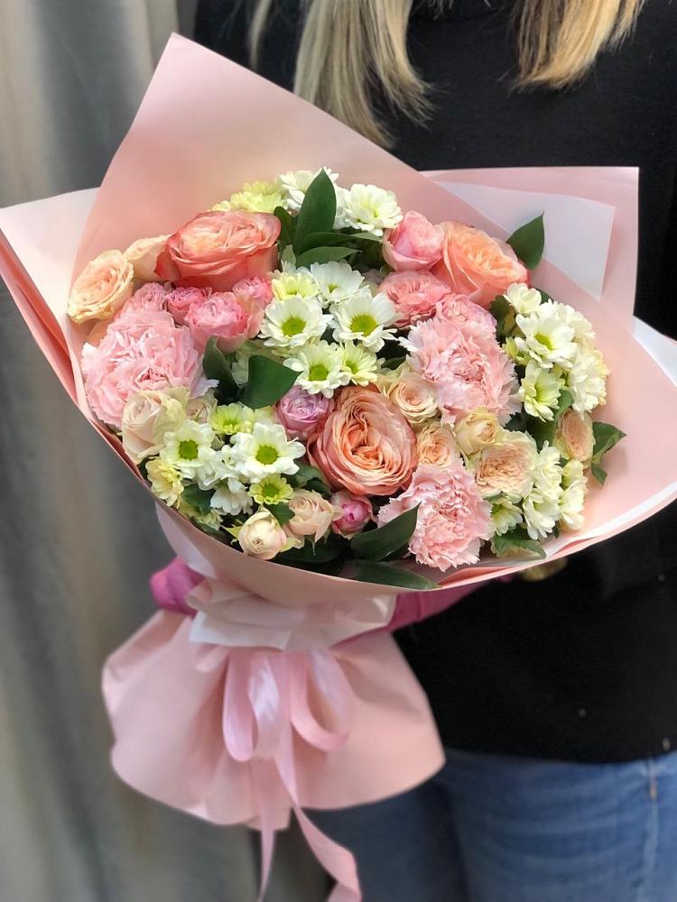 Букет цветов из: Гвоздики, Розы и Хризантемы в Терновском