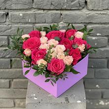 Цветочная композиция из Розы в коробке в Терновском