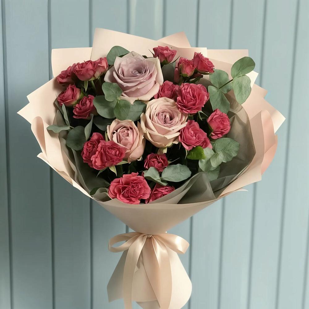 Букет цветов из: Гвоздики и Розы в Терновском