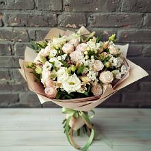 Букет цветов из:  Альстромерии, Розы и Хризантемы в Терновском