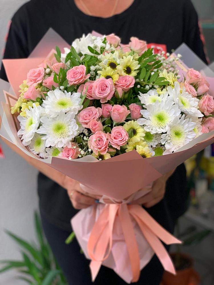 Букет цветов из: Розы и Хризантемы в Терновском