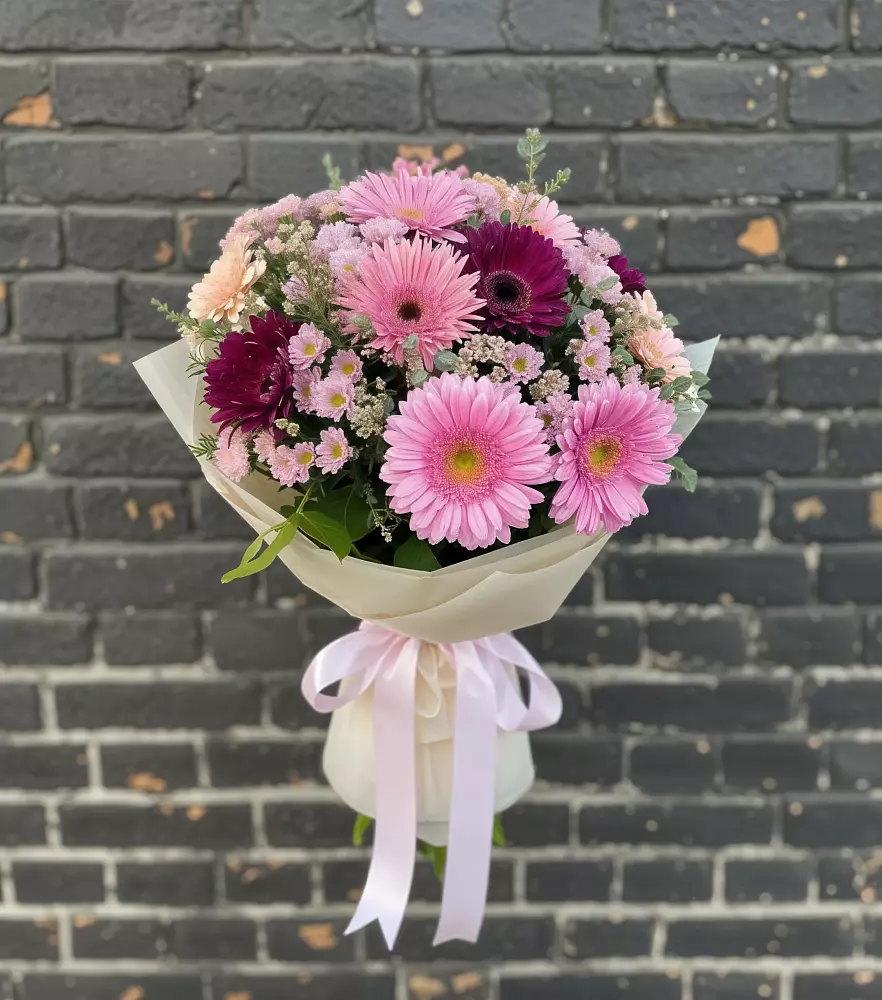 Букет цветов из: Герберы и Хризантемы в Терновском