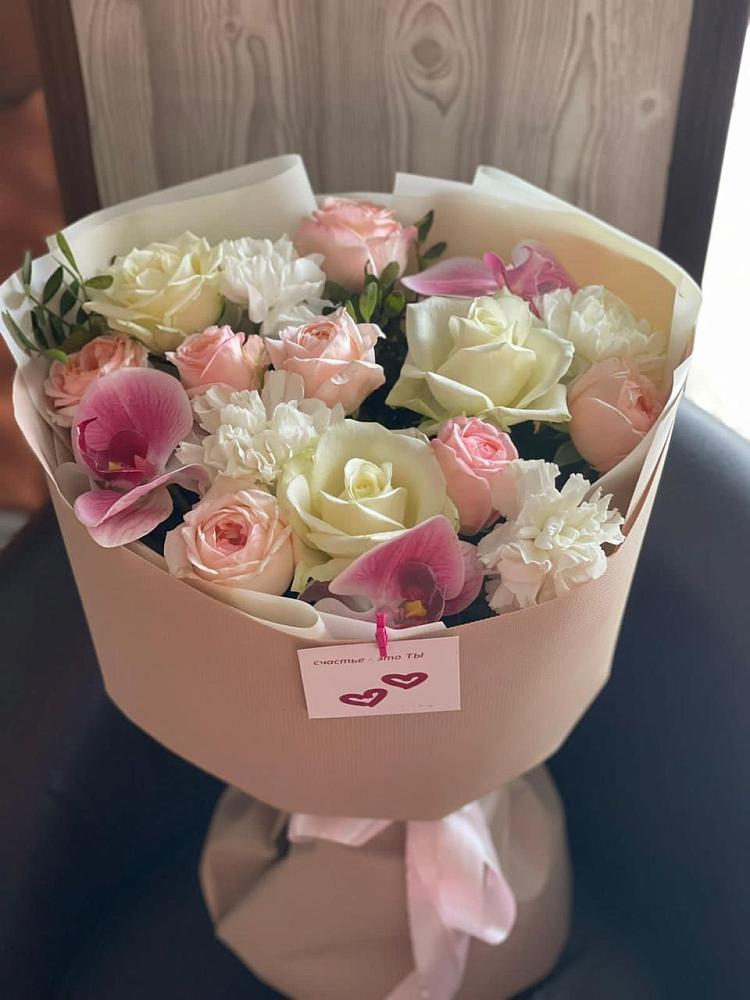 Букет цветов из: Орхидеи, Розы и Гвоздики в Терновском