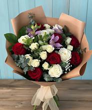 Букет цветов из:  Розы и Альстромерии в Терновском