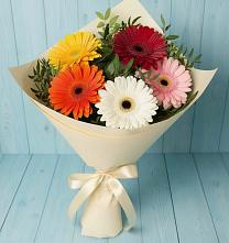 Букет цветов из:  Герберы #REPLACE_PRED# Терновском