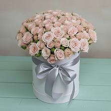 Цветочная композиция из Розы в шляпной коробке #REPLACE_PRED# Терновском