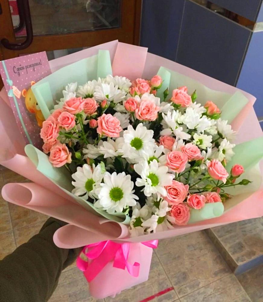 Букет цветов из: Розы и Хризантемы в Терновском