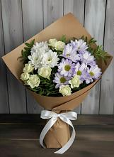 Букет цветов из:  Хризантемы и Розы в Терновском