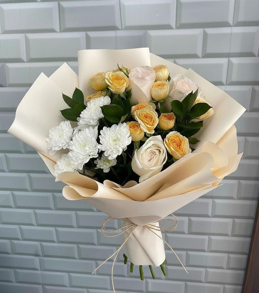 Букет цветов из: Розы и Хризантемы в Терновском