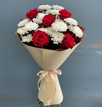 Букет цветов из:  Розы и Хризантемы в Терновском