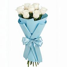 Букет 7 белых роз Проуд в Терновском