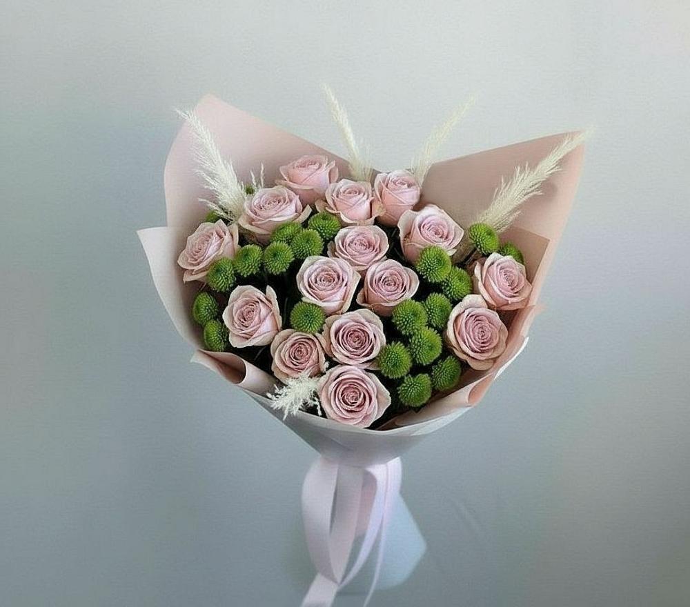 Букет цветов из: Розы и Хризантемы в Терновском