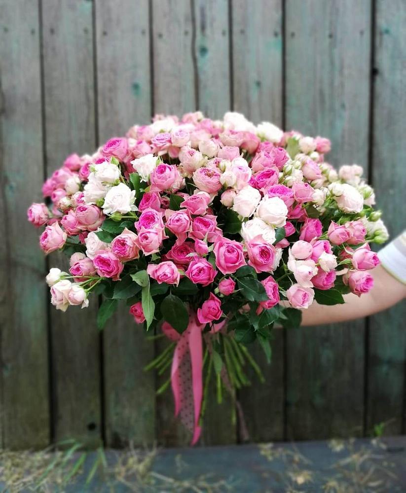 Букет Розовые кустовые розы Натали и Лав Лидия в Терновском