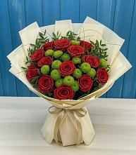 Букет цветов из:  Розы и Хризантемы в Терновском