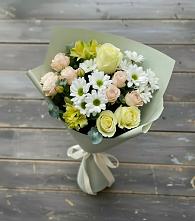 Букет цветов из:  Альстромерии, Розы и Хризантемы в Терновском