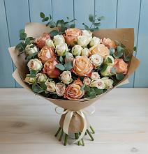Букет цветов из:  Альстромерии и Розы #REPLACE_PRED# Терновском